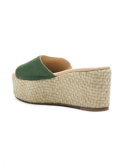 Shop Solange Sandals Flat Wedge Sandals In Green