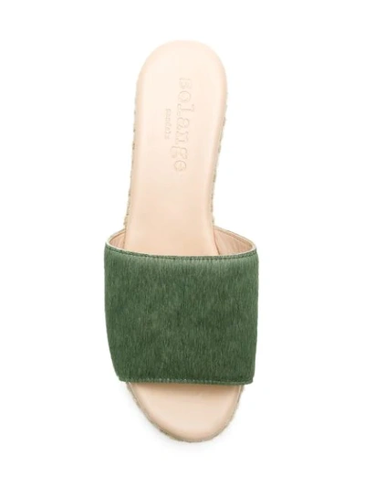 Shop Solange Sandals Flat Wedge Sandals In Green