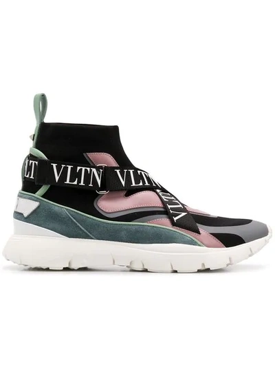 Shop Valentino Vltn Heroes Sneakers In Black