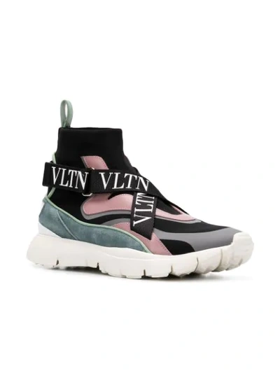 Shop Valentino Vltn Heroes Sneakers In Black