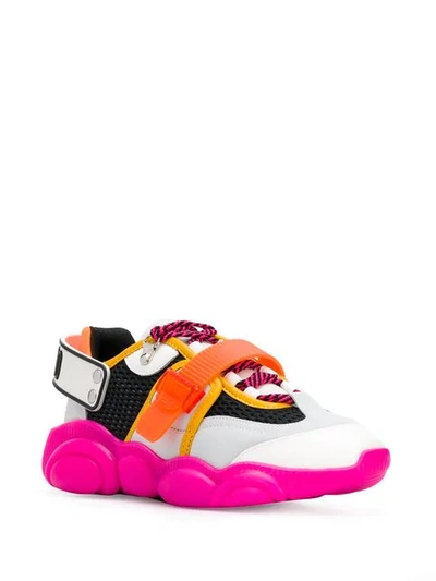 Shop Moschino Teddy Sneakers In White