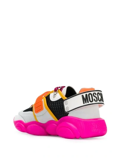 Shop Moschino Teddy Sneakers In White