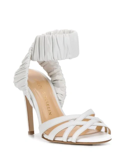 Shop Chloe Gosselin Julianne Heeled Sandals In White
