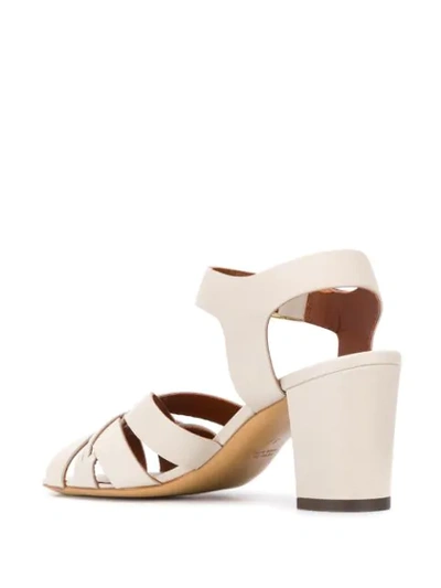 Shop Michel Vivien Block-heel Sandals In Neutrals