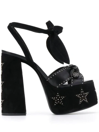 Shop Saint Laurent Paige Sandals In Black