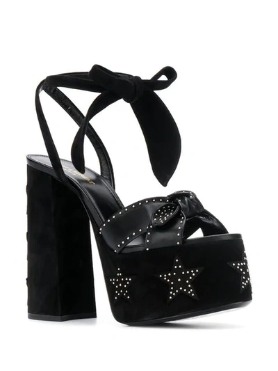 Shop Saint Laurent Paige Sandals In Black