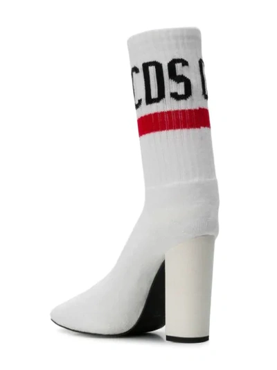 Shop Gcds Logo Sock Boots - White