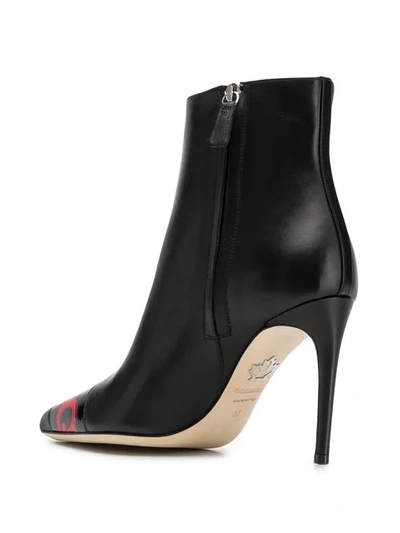 Shop Dsquared2 Logo Heeled Boots In Black