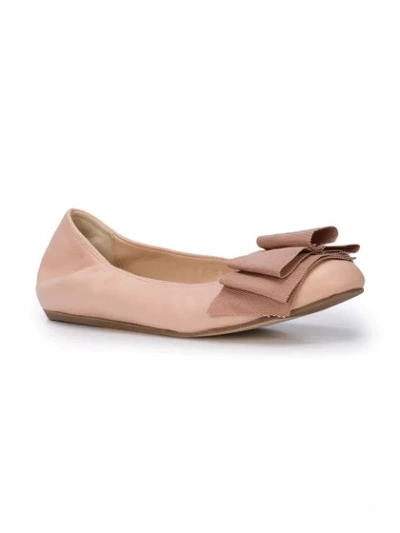 Shop Lanvin Bow Ballerinas In Pink