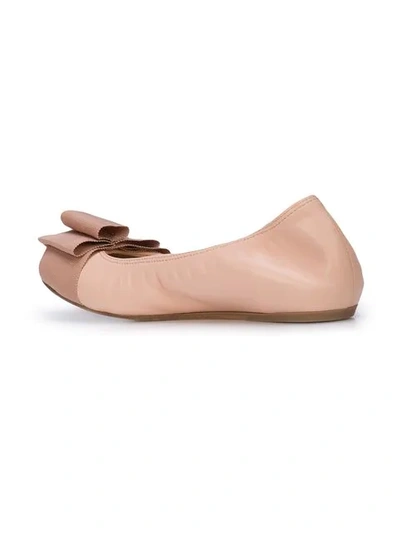 Shop Lanvin Bow Ballerinas In Pink