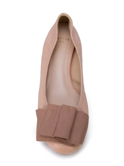 Shop Lanvin Bow Ballerinas In Pink