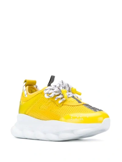 Shop Versace Chunky Platform Sneakers In Yellow