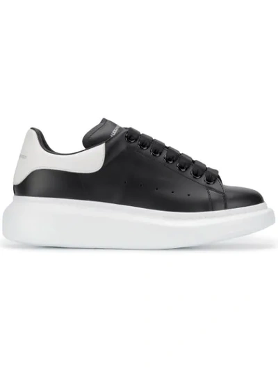 Alexander Mcqueen Leather Exaggerated-sole Sneakers In Black | ModeSens