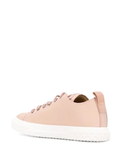 GIUSEPPE ZANOTTI URCHIN LOW-TOP SNEAKERS - 大地色