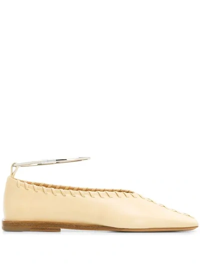 Shop Jil Sander Ballerina Shoes In Neutrals