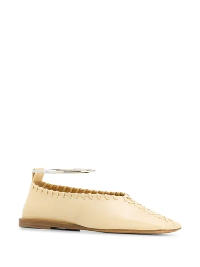 Shop Jil Sander Ballerina Shoes In Neutrals