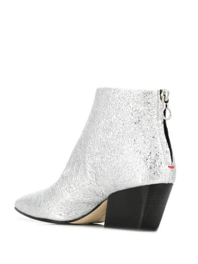 Shop Aeyde Freya Ankle Boots In Metallic