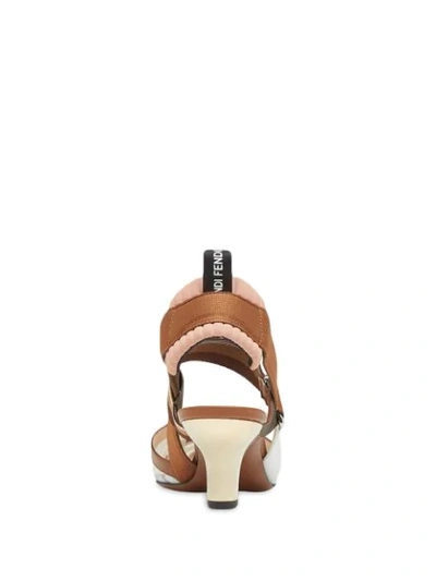 Shop Fendi Colibrì Slingback Pumps In Brown