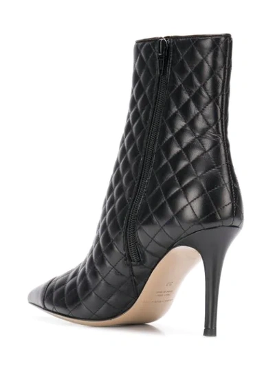 FABIO RUSCONI POINTED TOE ANKLE BOOTS - 黑色