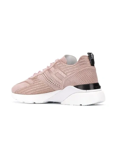 Shop Hogan Glitter Detail Sneakers In Pink