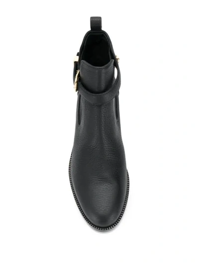 Shop Ferragamo Gancini Ankle Boots In Black