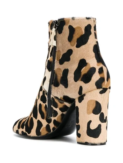 Shop P.a.r.o.s.h Leopard Print Ankle Boots In Neutrals