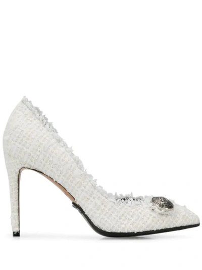 BALMAIN JULIE TWEED PUMPS - 白色