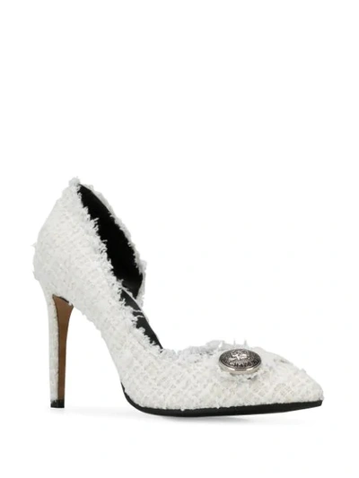 BALMAIN JULIE TWEED PUMPS - 白色