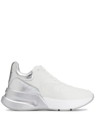 Shop Alexander Mcqueen Runner Sneakers In White