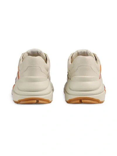 Shop Gucci Rhyton Sneakers With Interlocking G And Heart In White