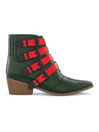 Shop Toga Aj006 Boots In Red