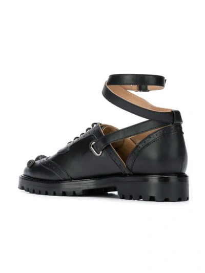 Shop Rue St Ankle Strap Brogue Shoes In Black