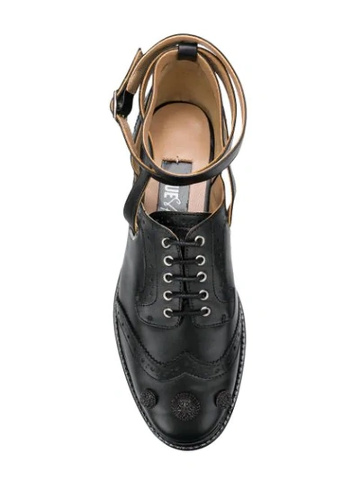 Shop Rue St Ankle Strap Brogue Shoes In Black