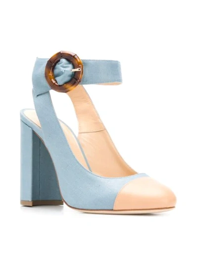 Shop Chloe Gosselin Ellen Slingback Pumps In Blue