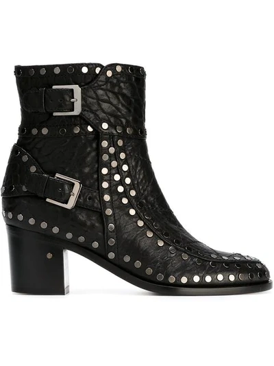 Shop Laurence Dacade Studded Ankle Boots In Black