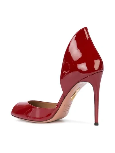 Shop Aquazzura Peep Toe Sandals In Red