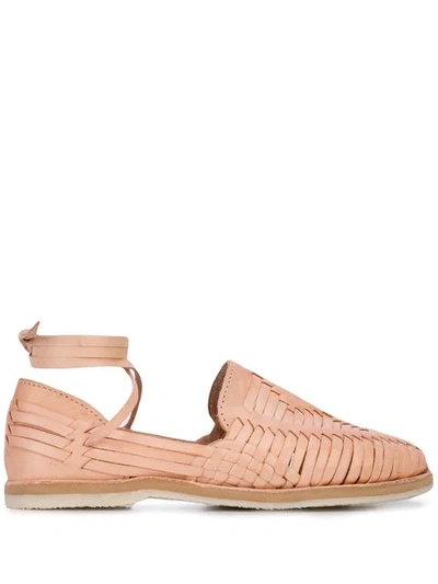 Shop Brother Vellies Lace-up Huaraches In Pink