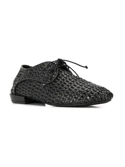 MARSÈLL WOVEN LEATHER SHOES - 黑色