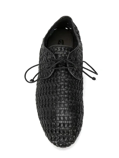 MARSÈLL WOVEN LEATHER SHOES - 黑色