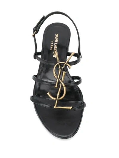 Shop Saint Laurent Cassandra Sandals In Black