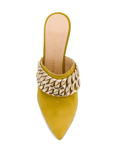 Shop Chloe Gosselin Eva Mule Pumps In Yellow