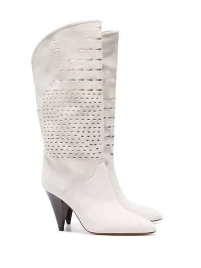 Shop Isabel Marant Lurrey 90 Boots In White