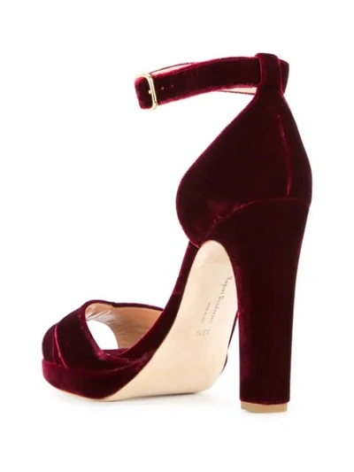 Shop Rupert Sanderson Meadow Velvet Platform Sandals In Supernova