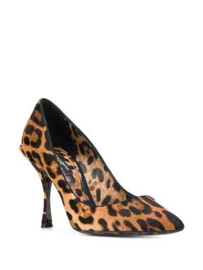 Shop Dolce & Gabbana Leopard Print Pumps - Brown