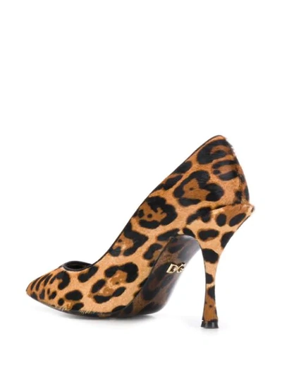 Shop Dolce & Gabbana Leopard Print Pumps - Brown