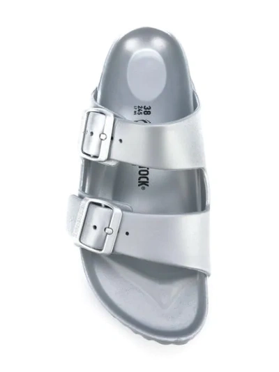 Birkenstock Women's Arizona Eva 1 Sandal In Metallic Silver In Grey