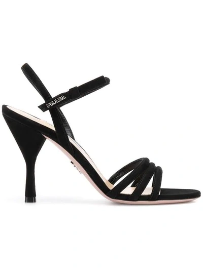 Shop Prada High Heel Sandals In Black