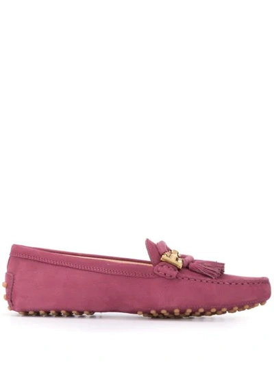 Shop Tod's Tassel-embellished Loafers In Pink