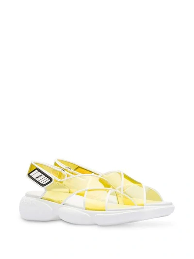 Shop Prada Cloudbust Sandals - Yellow