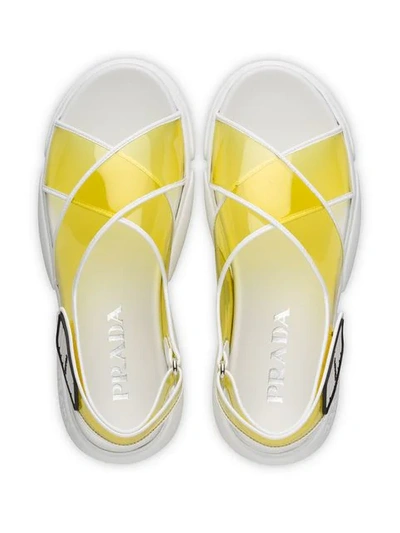 Shop Prada Cloudbust Sandals - Yellow